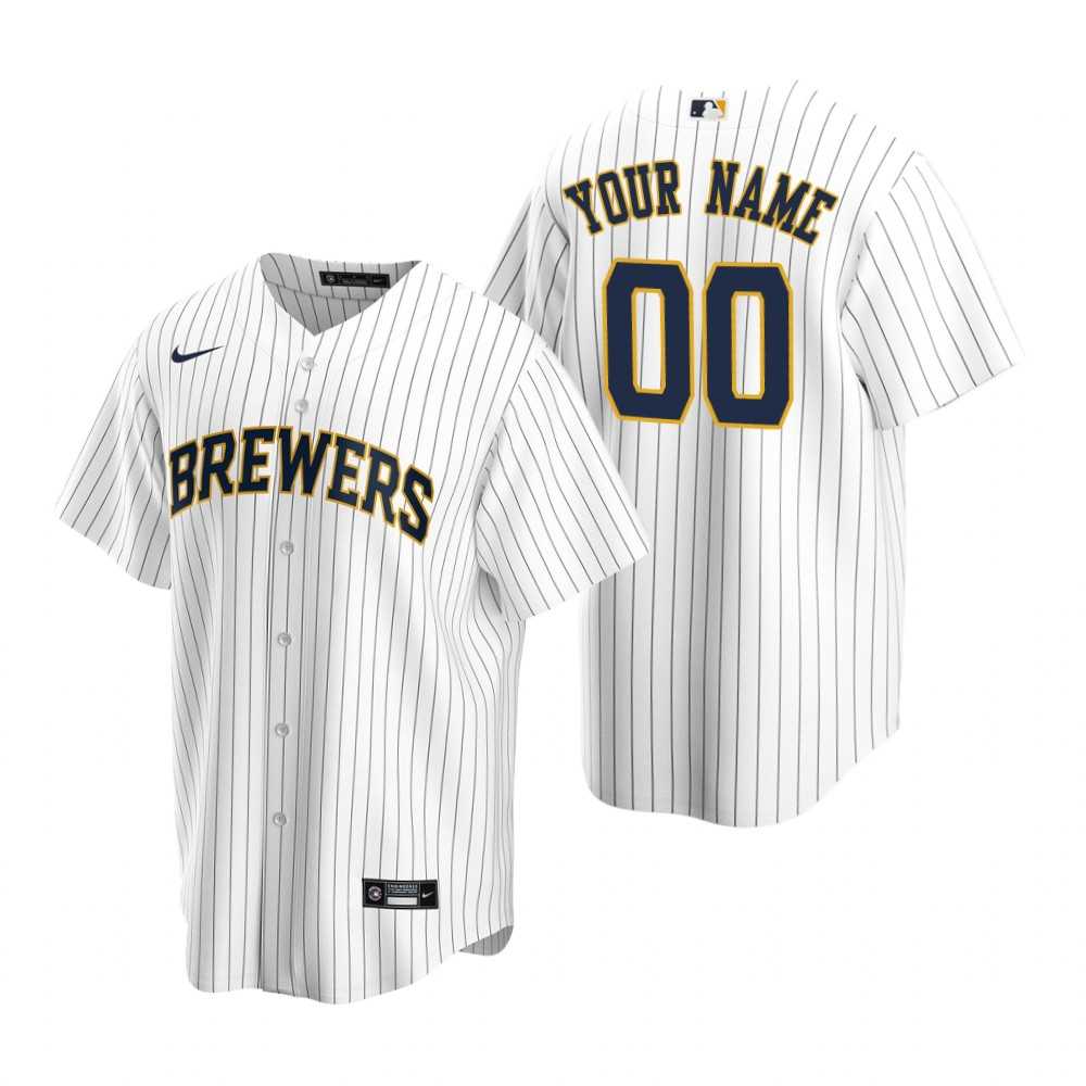 Milwaukee Brewers Customized Nike White Stitched MLB Cool Base Jersey
