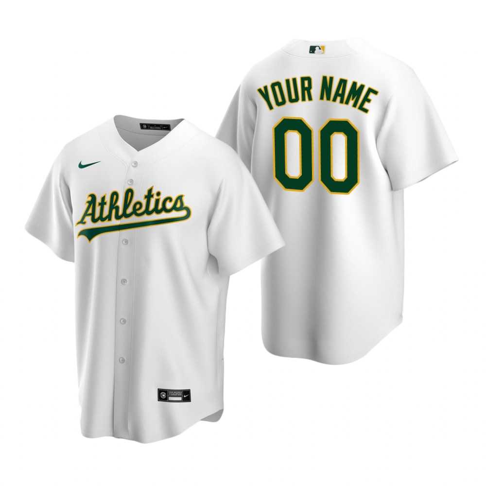 Oakland Athletics Customized Nike White Stitched MLB Cool Base Home Jersey