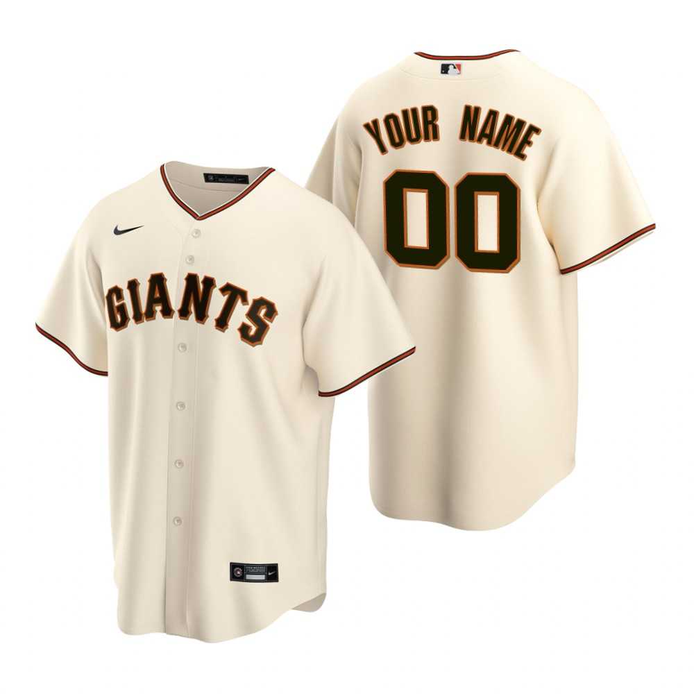 San Francisco Giants Customized Nike Cream Stitched MLB Cool Base Home Jersey