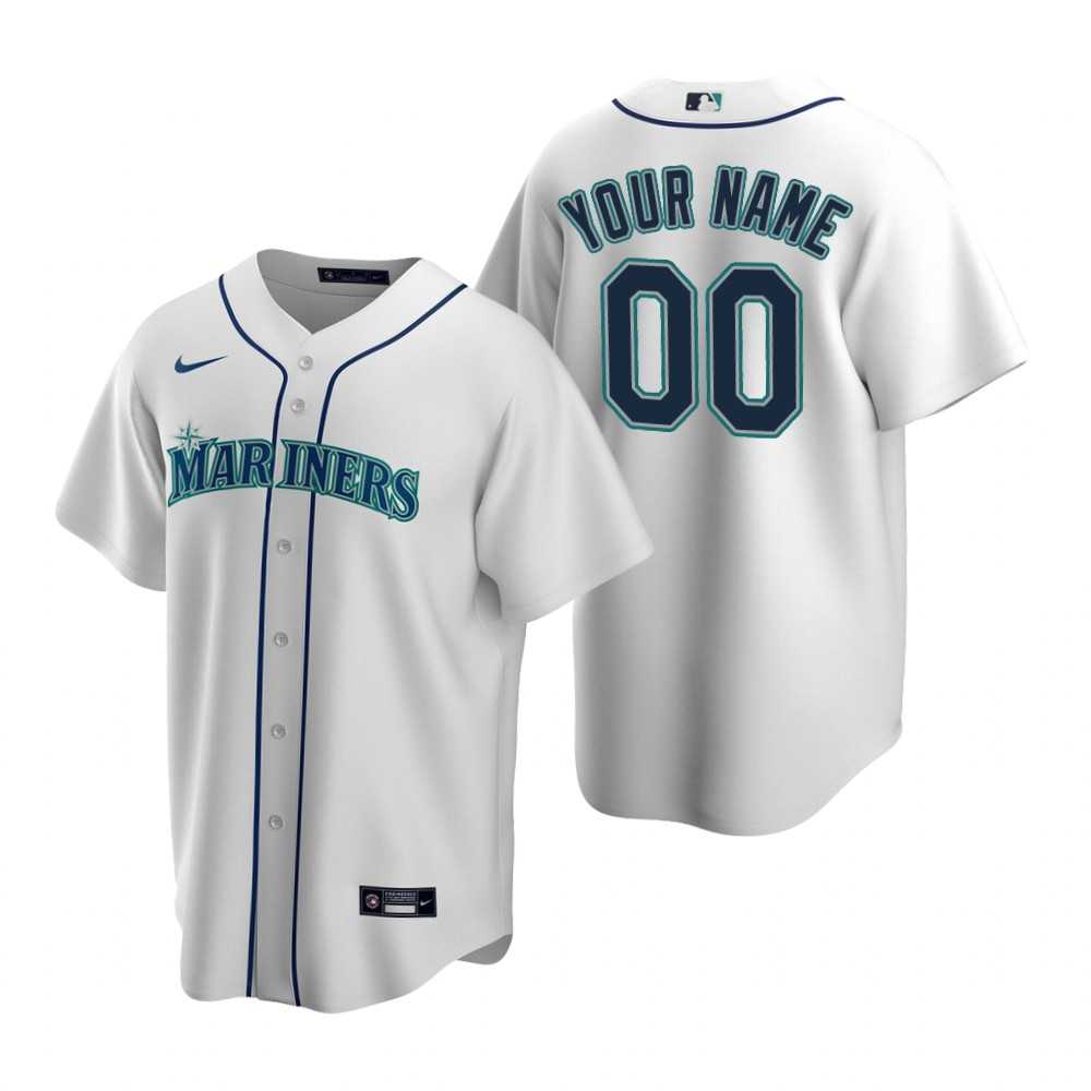 Seattle Mariners Customized Nike White Stitched MLB Cool Base Home Jersey