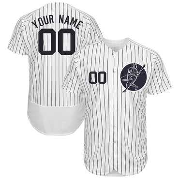 Yankees White Customized Flexbase New Design Jersey