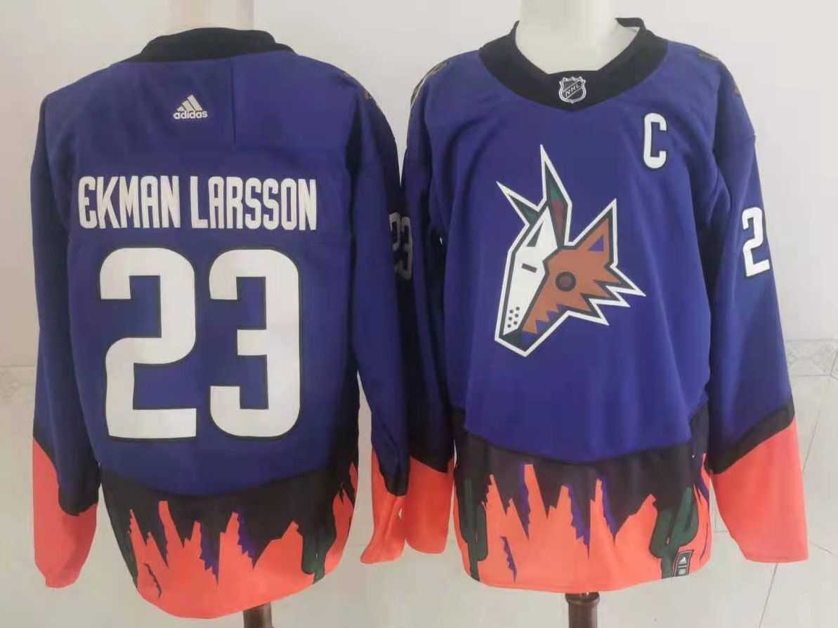 Coyotes 23 Oliver Ekman Larsson Purple 2020-21 Reverse Retro Adidas Jersey