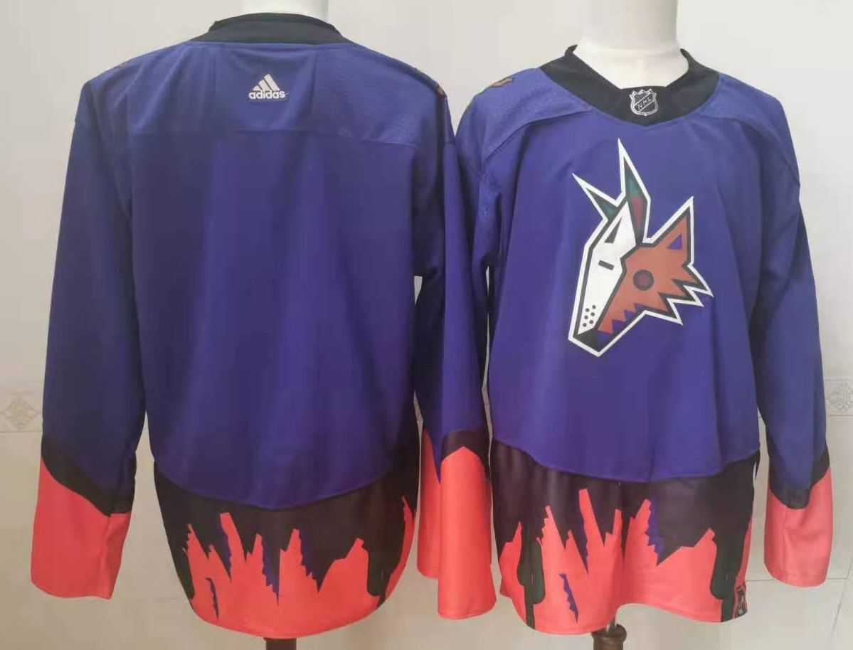 Coyotes Blank Purple 2020-21 Reverse Retro Adidas Jersey