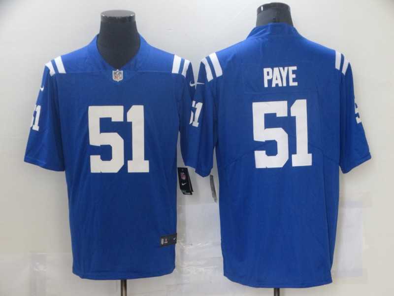 Nike Colts 1 Kwity Paye Royal 2021 NFL Draft Vapor Untouchable Limited Jersey