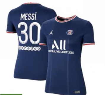 Women Paris Saint-Germain #30 Lionel Messi Blue Thailand Soccer Jersey