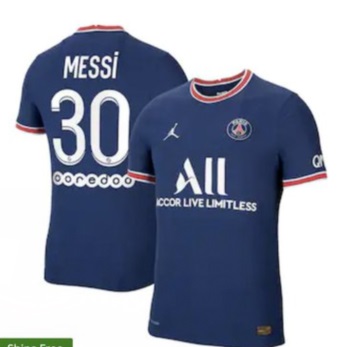 Youth Paris Saint-Germain #30 Lionel Messi Blue Thailand Soccer Jersey