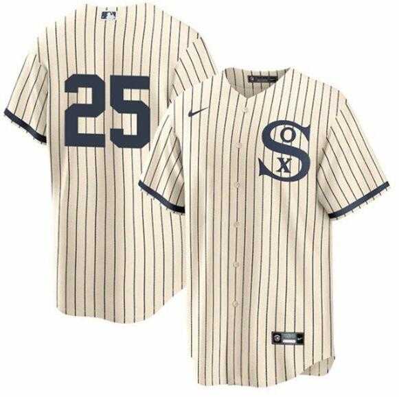 White Sox 25 Andrew Vaughn Cream 2021 Field Of Dreams Cool Base Jersey Dzhi