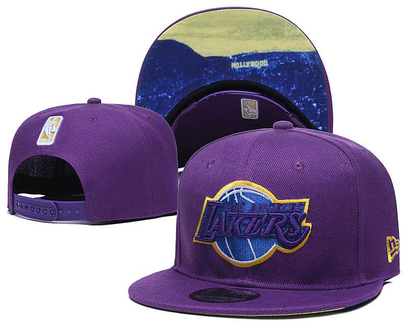 Los Angeles Lakers Team Logo Adjustable Hat YD (7)
