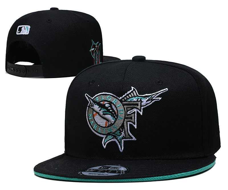 Miami Marlins Team Logo Adjustable Hat YD (1)
