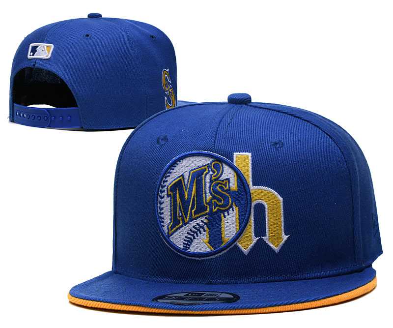 Seattle Mariners Team Logo Adjustable Hat YD (1)