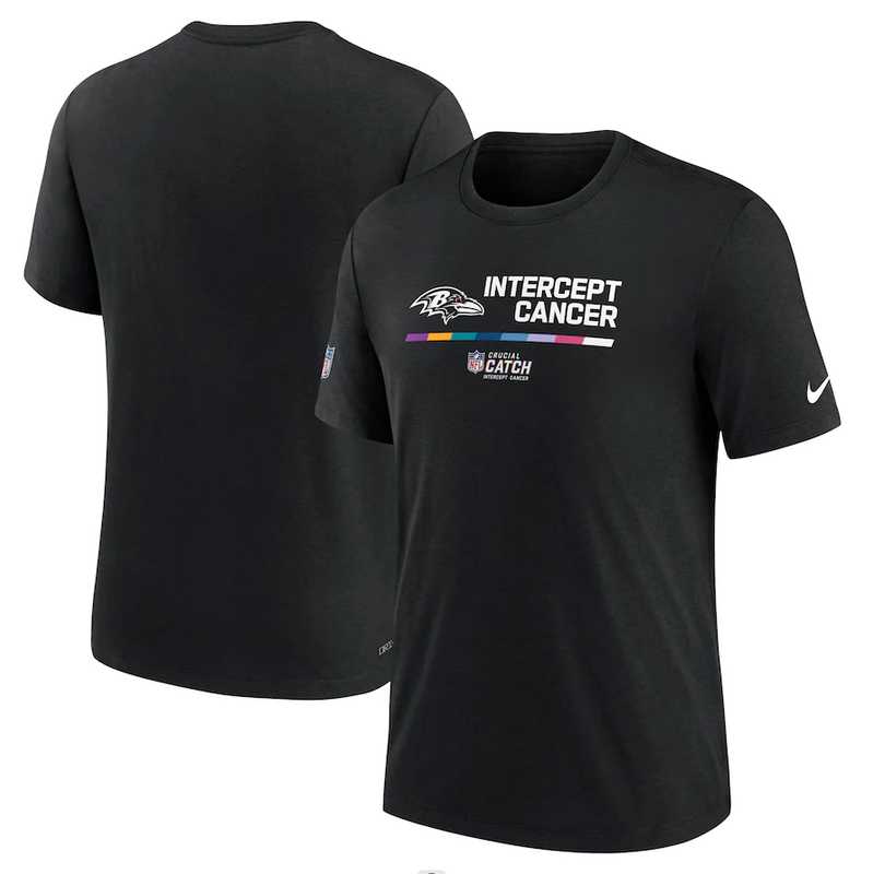 Baltimore Ravens Nike 2022 NFL Crucial Catch Performance Men's T-Shirt Black