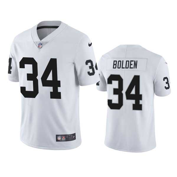 Nike Men & Women & Youth Las Vegas Raiders #34 Brandon Bolden White Vapor Limited Stitched Jersey
