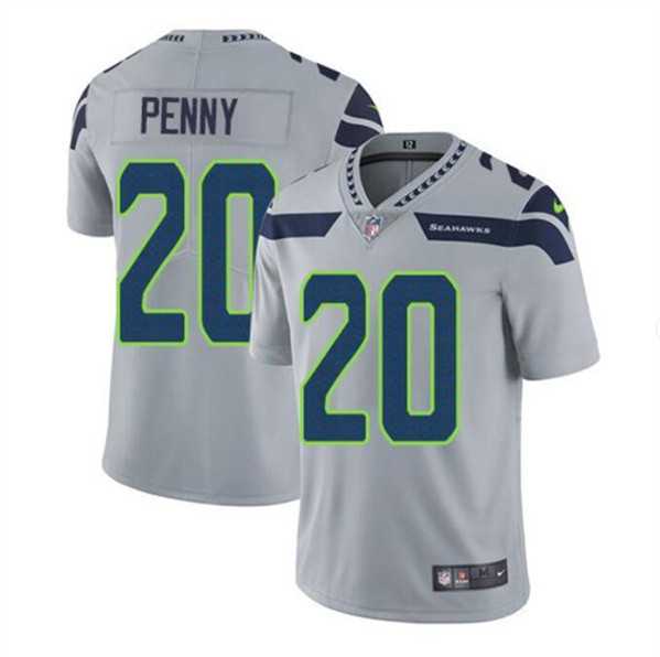 Nike Men & Women & Youth Seattle Seahawks #20 Rashaad Penny Gray Vapor Untouchable Limited Stitched Jersey