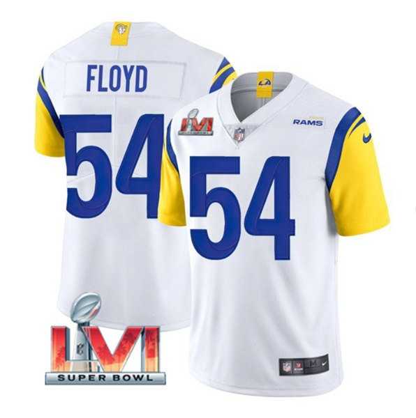 Nike Rams Men & Women & Youth 54 Leonard Floyd White 2022 Super Bowl LVI Vapor Limited Jersey