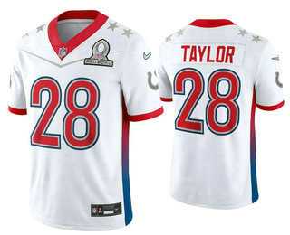 Indianapolis Colts 28 Jonathan Taylor White 2022 Pro Bowl Vapor Untouchable Limited Jersey Dyin