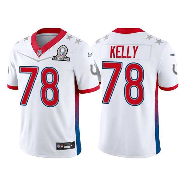 Indianapolis Colts 78 Ryan Kelly 2022 White AFC Pro Bowl Jersey Dyin
