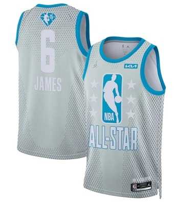 Lakers 6 Lebron James Gray 2022 NBA All-Star Jordan Brand Swingman Jersey