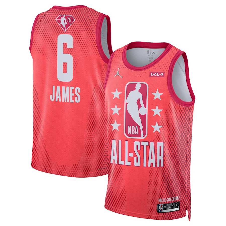 Lakers 6 Lebron James Red 2022 NBA All-Star Jordan Brand Swingman Jersey