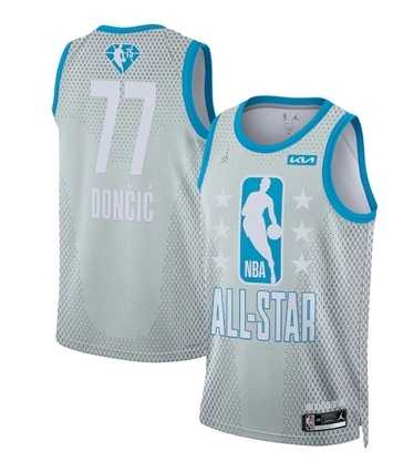 Mavericks 77 Luka Doncic Gray 2022 NBA All-Star Jordan Brand Swingman Jersey