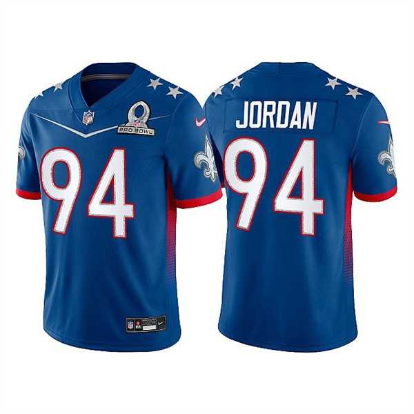 New Orleans Saints 94 Cameron Jordan 2022 Royal Pro Bowl Stitched Jersey Dyin