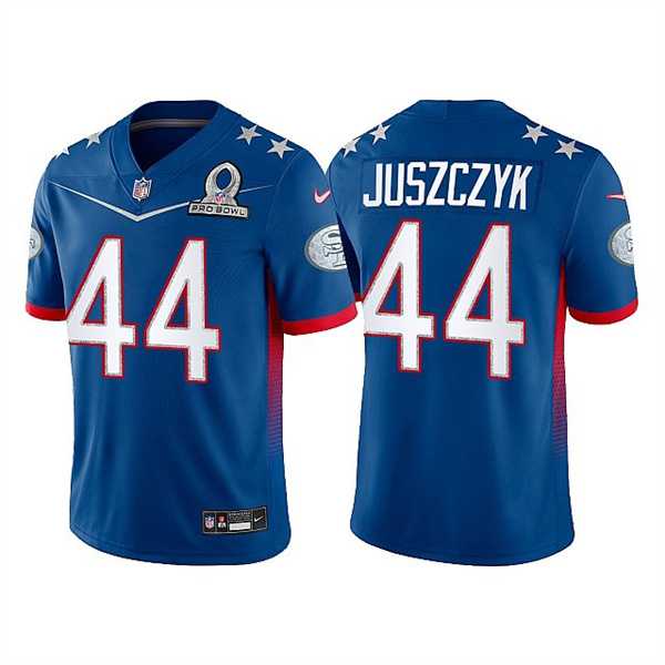 San Francisco 49ers 44 Kyle Juszczyk Blue 2022 NFC Pro Bowl Limited Jersey Dyin