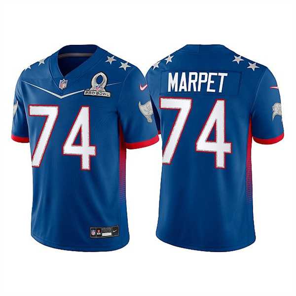 Tampa Bay Buccaneers 74 Ali Marpet 2022 NFC Royal Pro Bowl Stitched Jersey Dyin