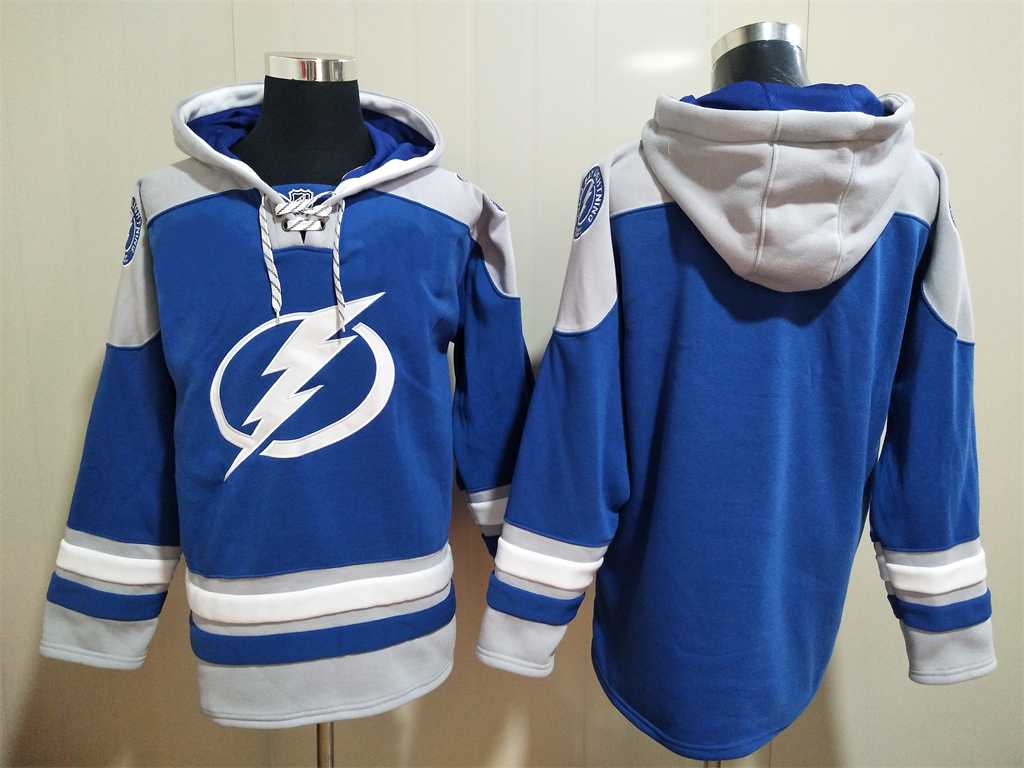 Lightning Customized Mens's Blue All Stitched Sweatshirt Hoodie
