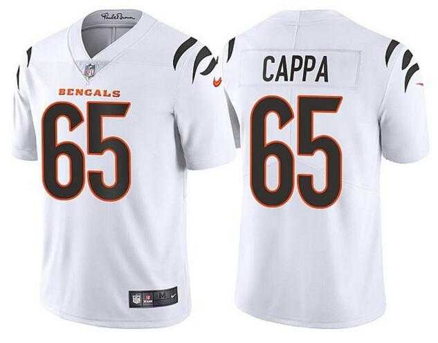 Nike Bengals Men & Women & Youth 65 Alex Cappa White Vapor Limited Jersey