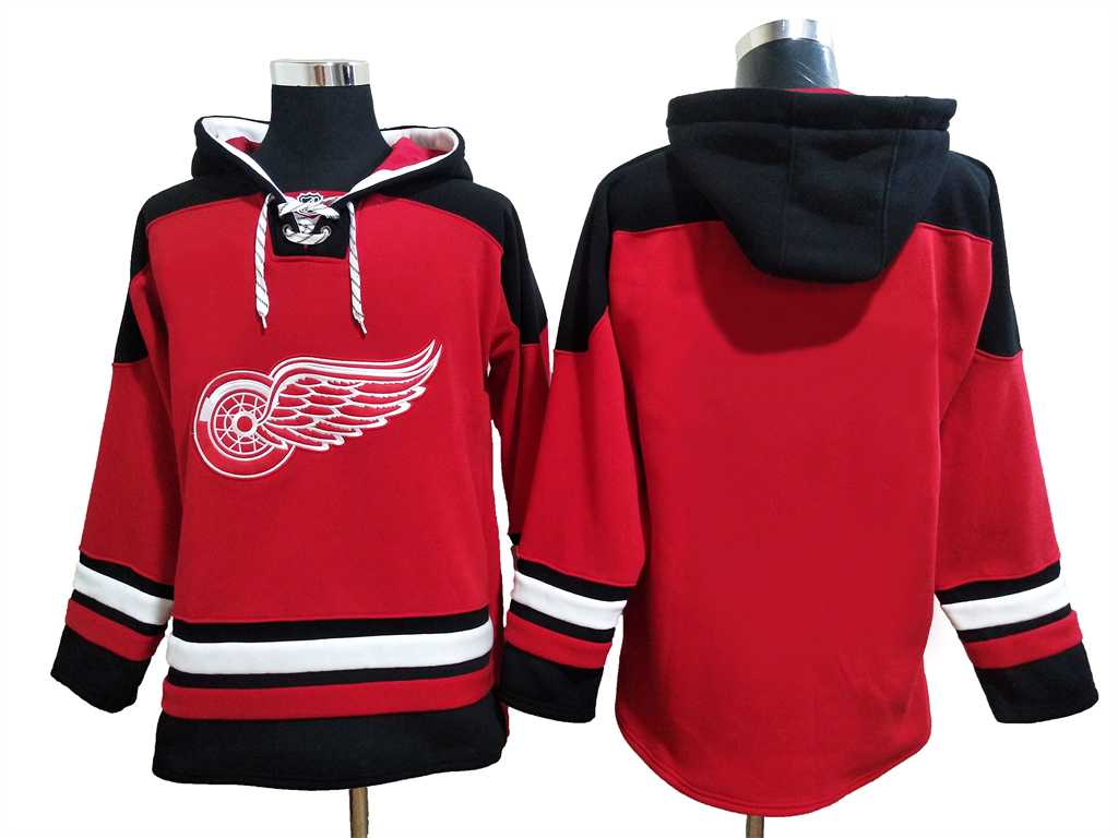 Red Wings Customized Mens's Red All Stitched Sweatshirt Hoodie