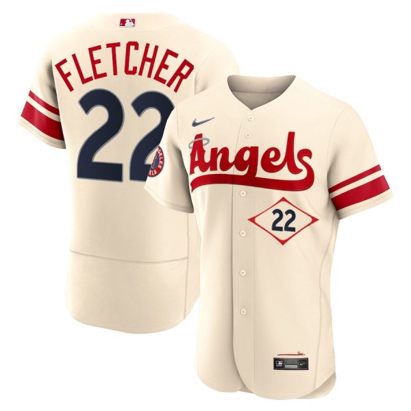 Angels 22 David Fletcher Cream 2022 City Connect Flexbase Jersey Dzhi