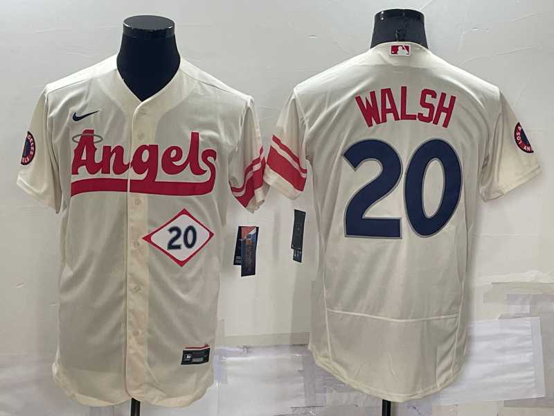 Angels 20 Jared Walsh Cream Nike 2022 City Connect Flexbase Jerseys on