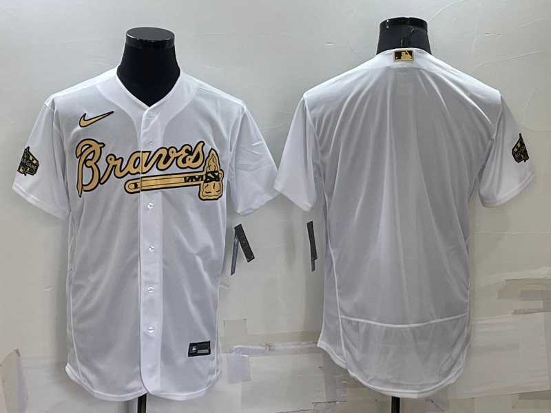 Atlanta Braves Blank White 2022 All Star Stitched Flexbase Nike Jersey
