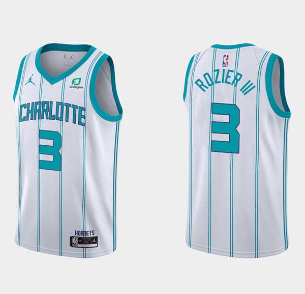 Charlotte Hornets #3 Terry Rozier III White Stitched NBA Jersey Dzhi