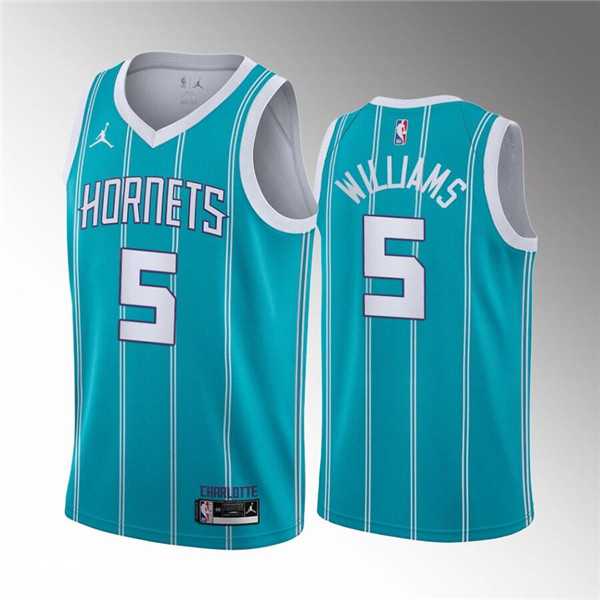Charlotte Hornets #5 Mark Williams 2022 Draft Stitched Basketball Jersey Dzhi