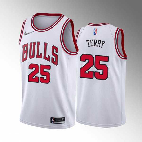 Chicago Bulls #25 Dalen Terry White Stitched Basketball Jersey Dzhi