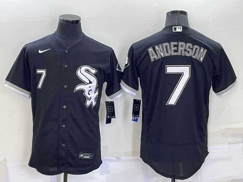 Chicago White Sox #7 Tim Anderson Number Black Stitched MLB Flexbase Nike Jersey