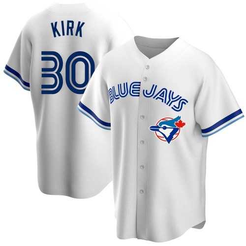 Toronto Blue Jays #30 Alejandro Kirk White Home Cooperstown Collection Player Jersey