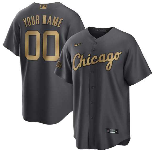 Customized Men's Chicago White Sox Active Player Charcoal 2022 All-Star Cool Base Stitched Jersey