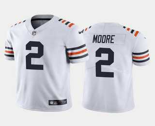 Men & Women & Youth Chicago Bears #2 DJ Moore White Limited Stitched Football Jersey