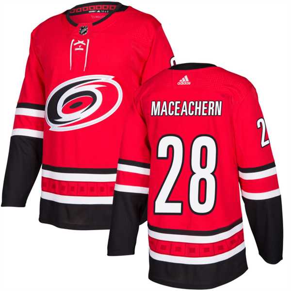 Men's Carolina Hurricanes #28 Mackenzie MacEachern Red Stitched Jersey Dzhi