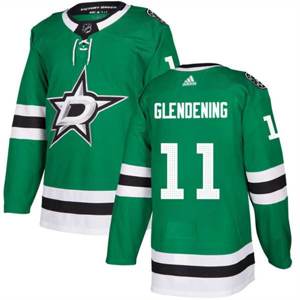 Men's Dallas Stars #11 Luke Glendening Green Stitched Jersey Dzhi