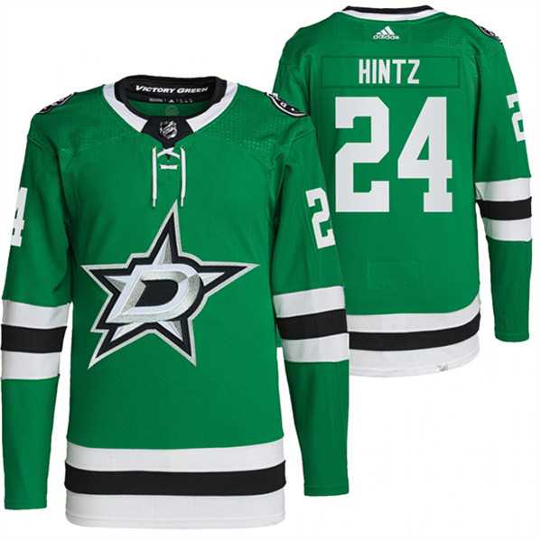 Men's Dallas Stars #24 Roope Hintz Green Stitched Jersey Dzhi