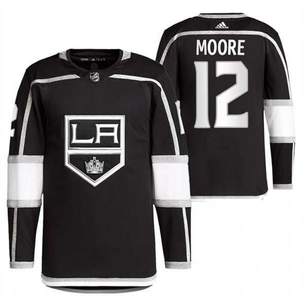 Men's Los Angeles Kings #12 Trevor Moore Black Stitched Jersey Dzhi