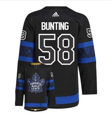 Men's Toronto Maple Leafs #58 Michael Bunting Black X Drew House Inside Out Stitched Jersey Dzhi