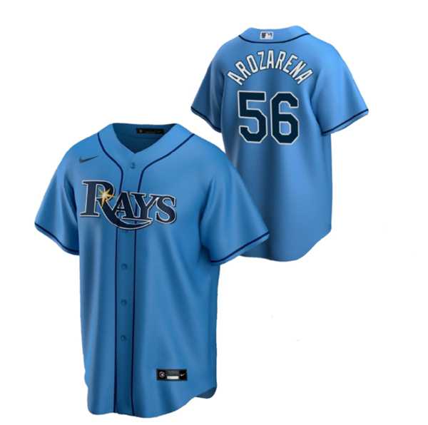 Men's Tampa Bay Rays #56 Randy Arozarena Blue Cool Base Stitched Baseball Jersey Dzhi