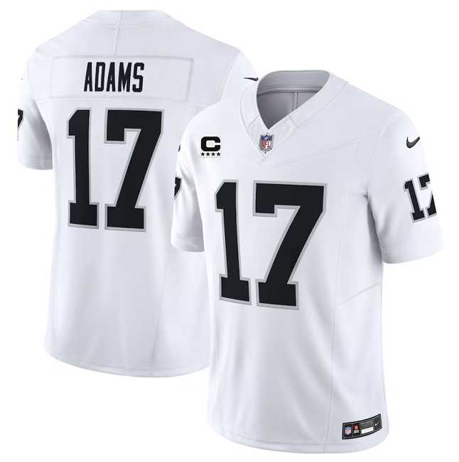 Men's Las Vegas Raiders #17 Davante Adams White 2023 F.U.S.E With C Patch Vapor Untouchable Stitched Jersey