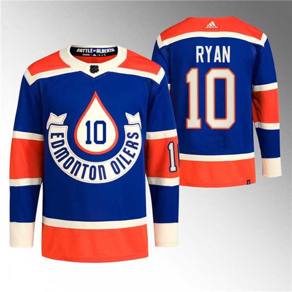 Men's Edmonton Oilers #10 Derek Ryan 2023 Royal Heritage Classic Primegreen Stitched Jersey Dzhi