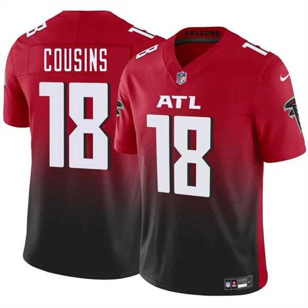 Men & Women & Youth Atlanta Falcons #18 Kirk Cousins Red Black 2023 F.U.S.E. Vapor Untouchable Limited Jersey