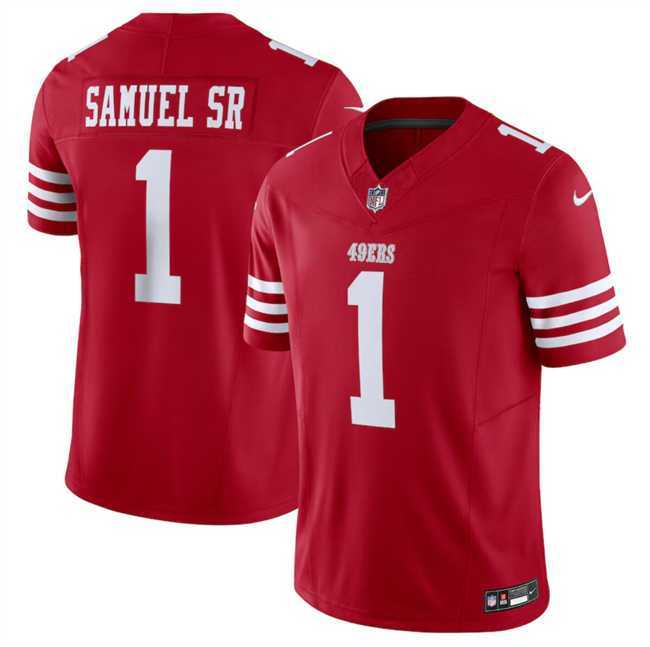 Men & Women & Youth San Francisco 49ers #1 Deebo Samuel Red 2024 F.U.S.E. Vapor Untouchable Limited Jersey
