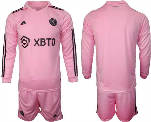 Men's Inter Miami CF Blank 2023-24 Pink Home Soccer Jersey Suit